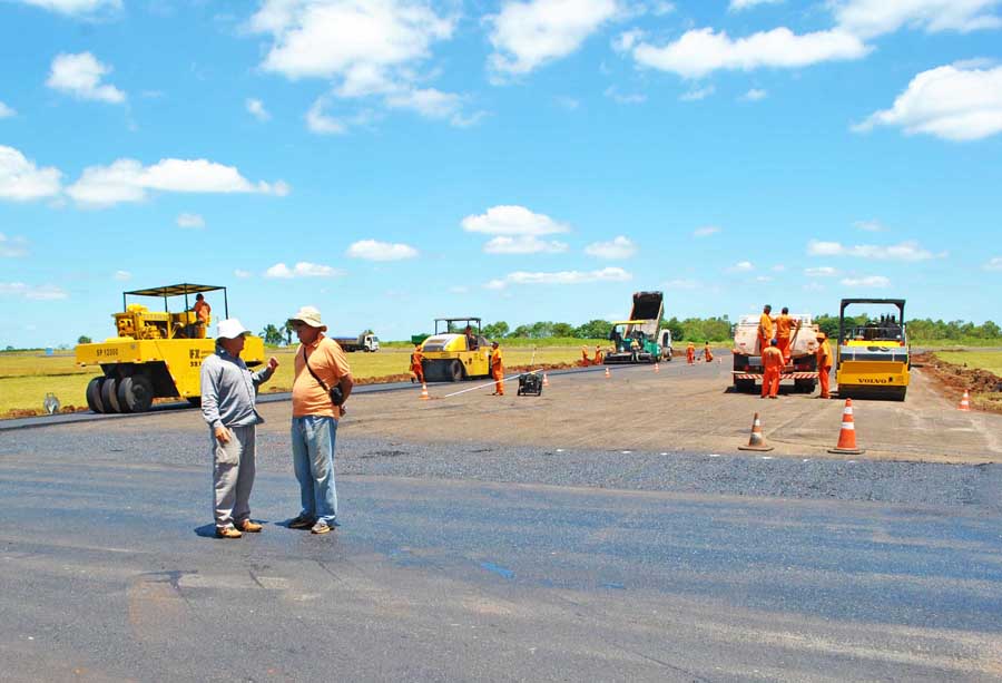 Legislativo segue registrando e divulgando, diariamente, o andamento das obras no Aeroporto de Santo Ângelo