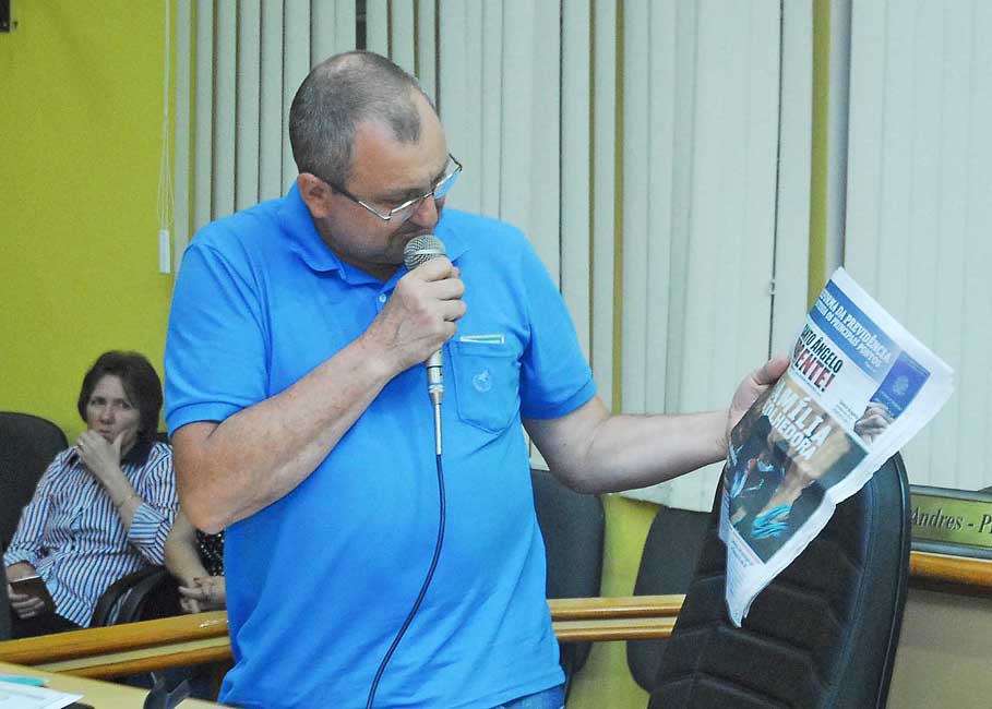 Vereador Corazza apresenta Moção de Apoio ao Jornal de distribuição gratuita “Santo Ângelo Urgente” e ao Portal de notícias “Diário Missões”.