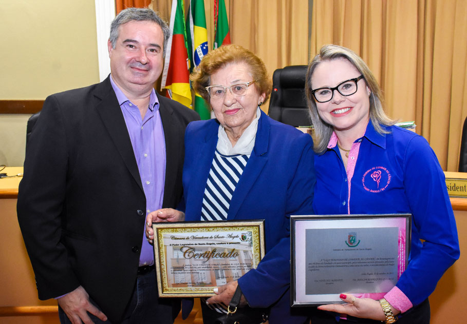 Poder Legislativo presta homenagem à Liga Feminina de Combate ao Câncer de Santo Ângelo 