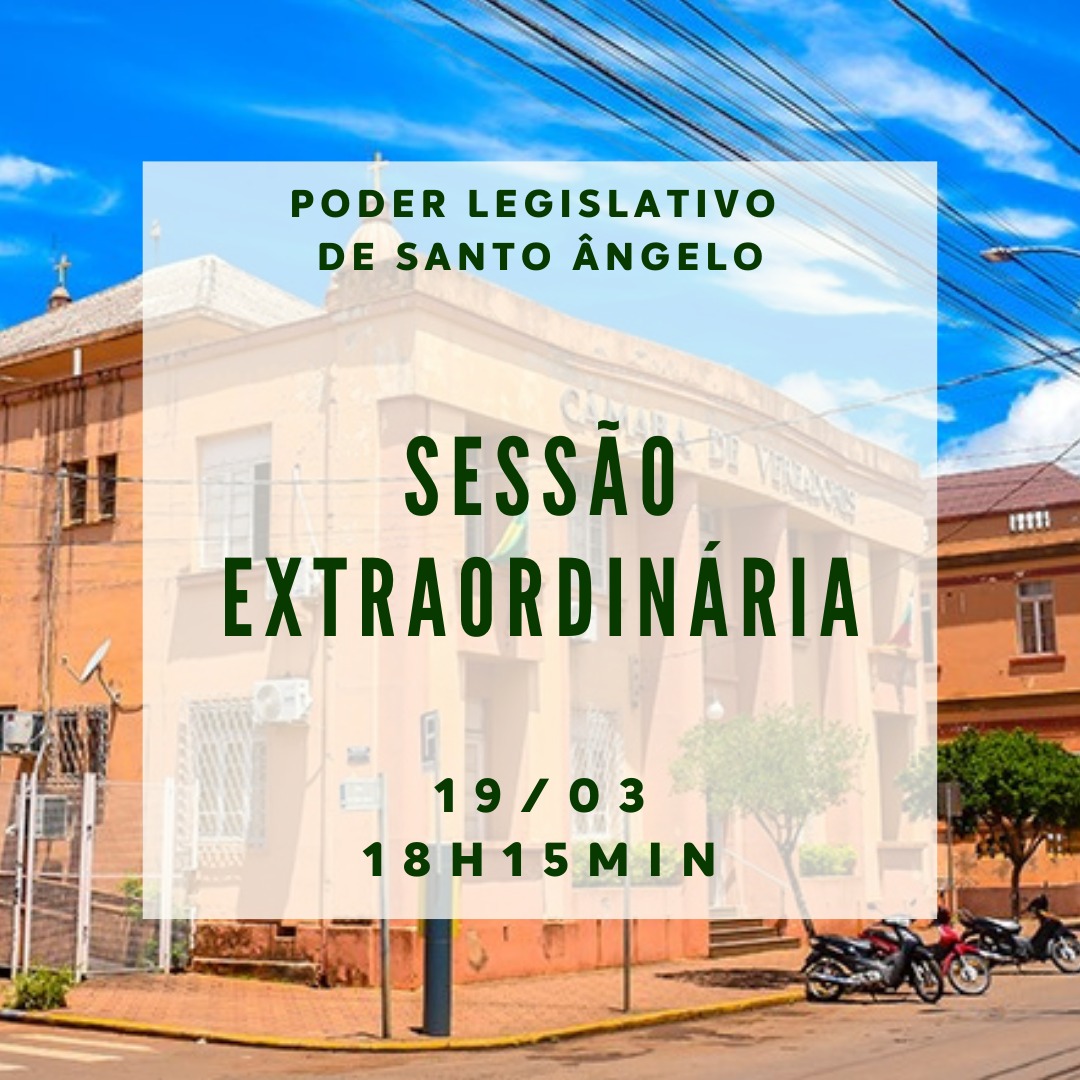 Legislativo realiza Sessão Extraordinária na próxima sexta-feira, 19