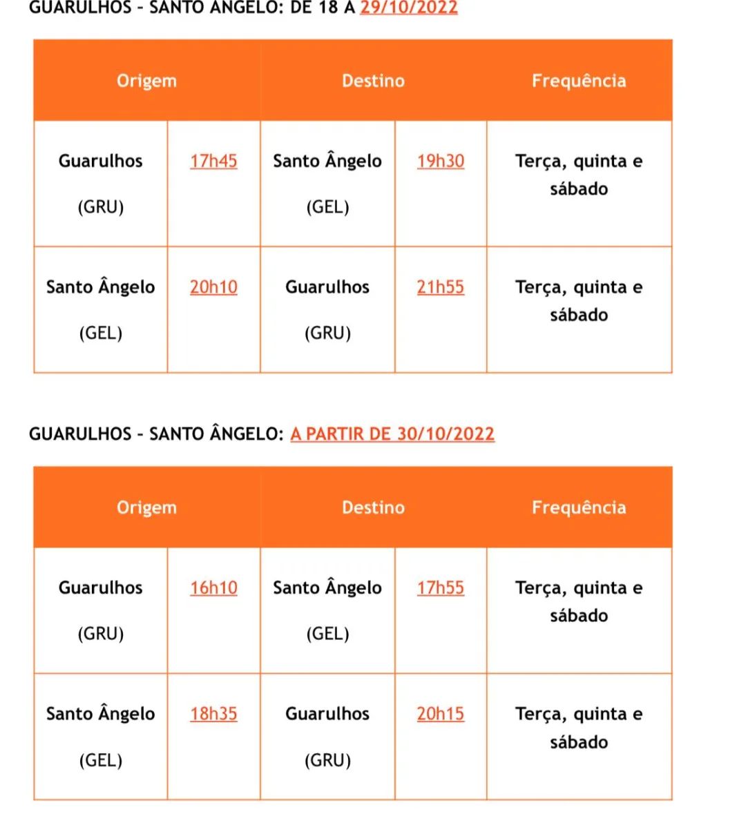 Gol inicia oficialmente as vendas de passagens aéreas entre Santo Ângelo e São Paulo