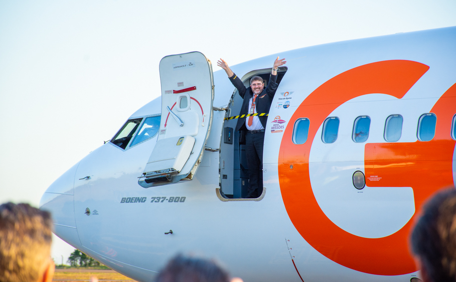 Pela primeira vez na região Boeing 737-800 da empresa Gol da início aos Voos com conexão são Paulo, Santo Ângelo 
