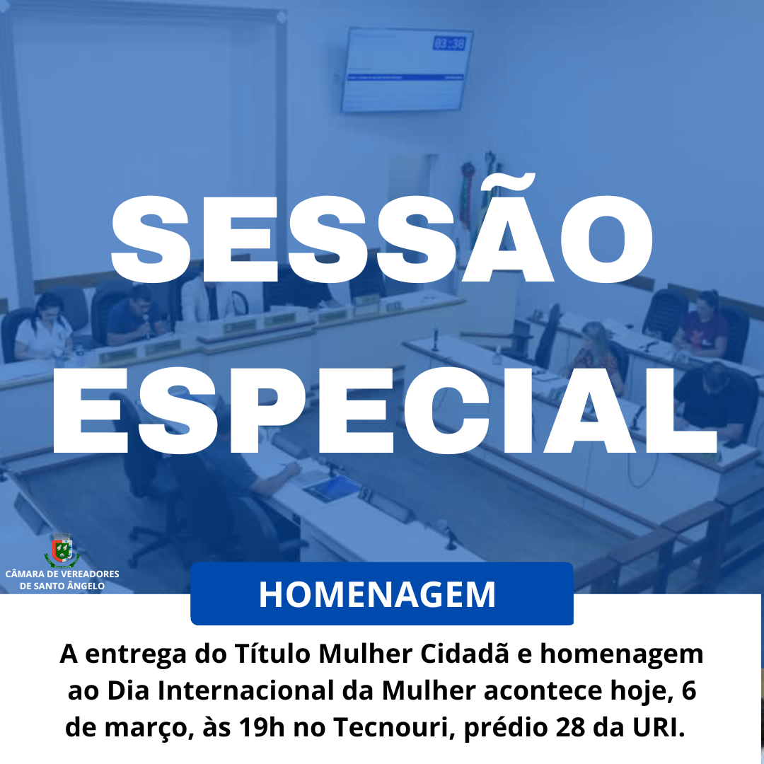 Legislativo entrega Título Mulher Cidadã  nesta segunda-feira, 6 de março, no Tecnouri, prédio 28 da URI