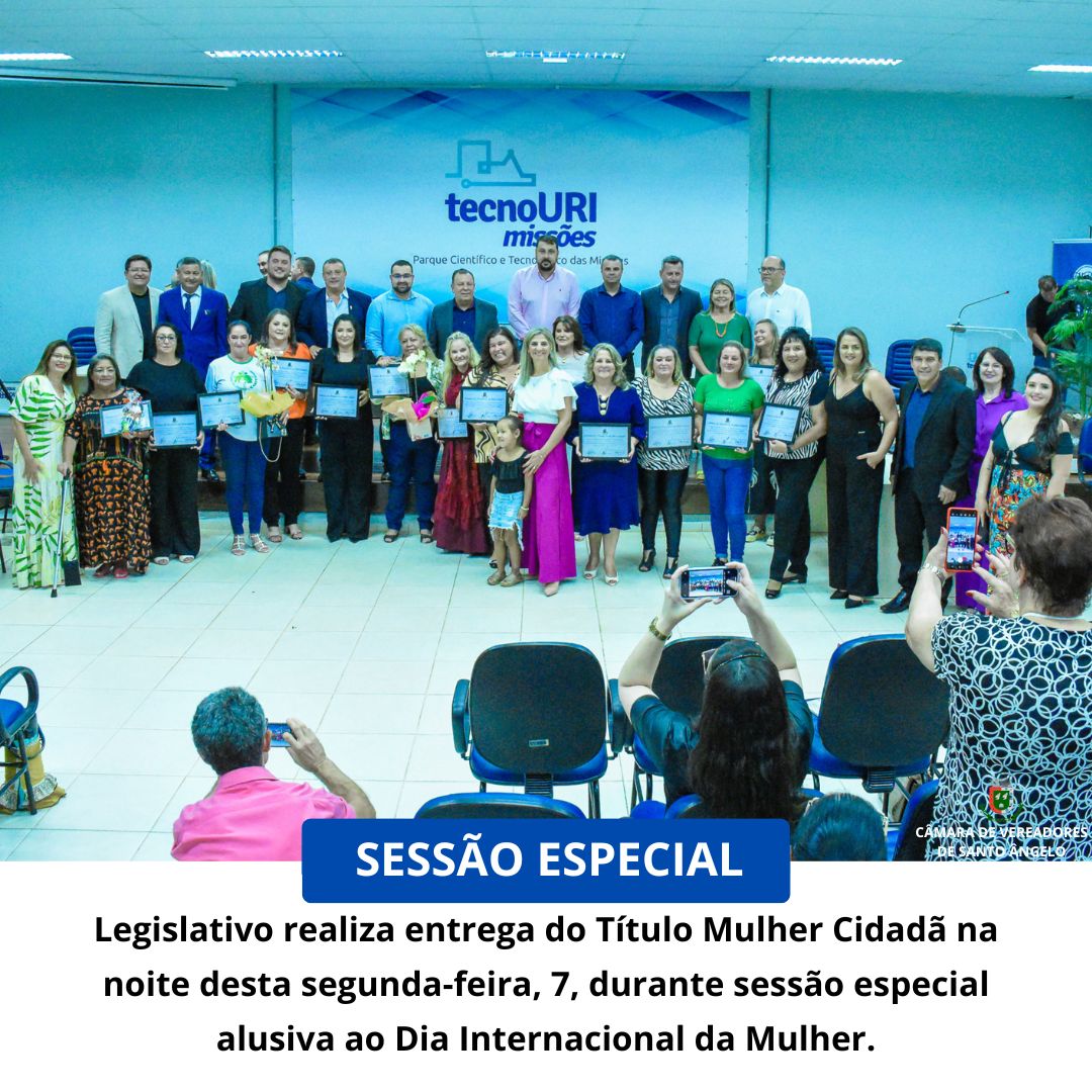Legislativo realiza entrega do Título Mulher Cidadã para 15 mulheres, indicadas pelos vereadores da Casa