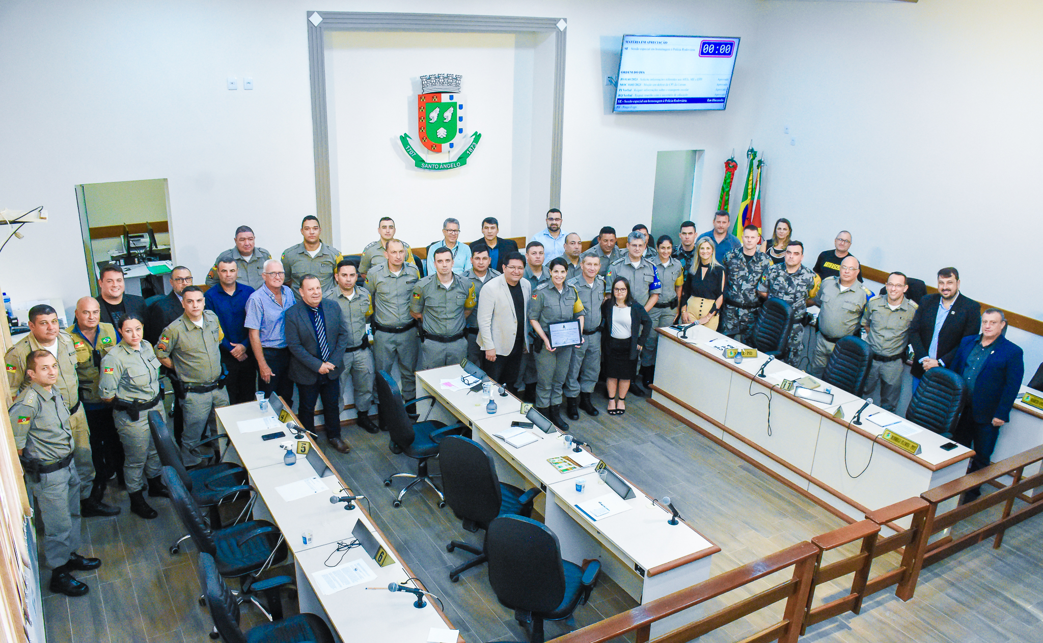 Sessão Especial do Legislativo marca os 22 anos do policiamento rodoviário da Brigada Militar de Santo Ângelo
