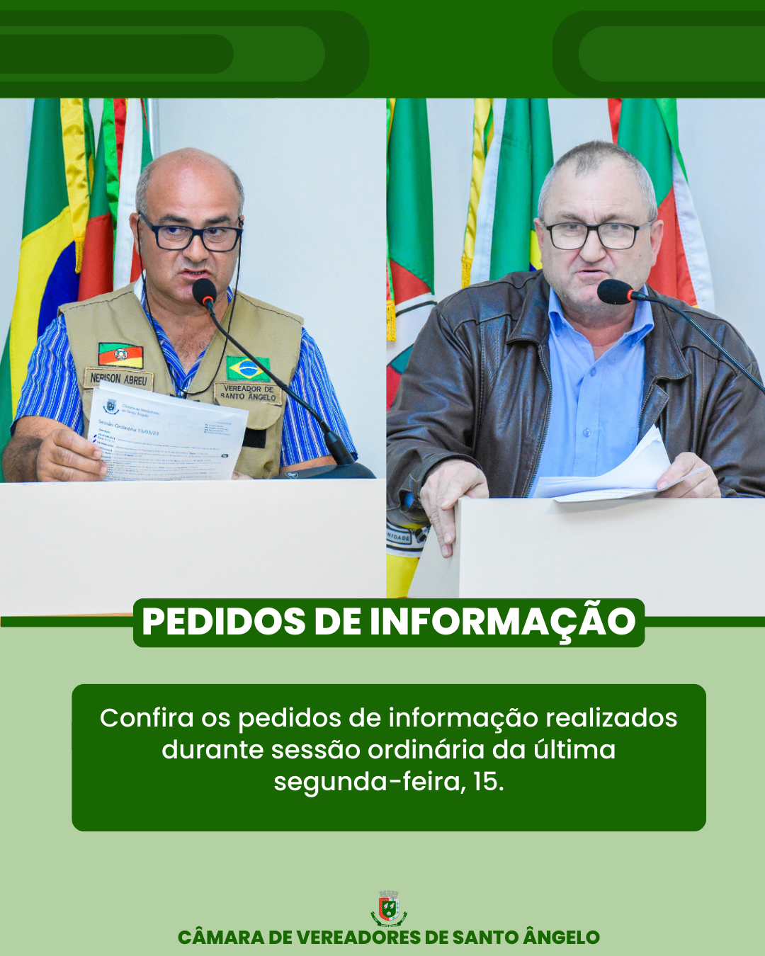 Veja os pedidos de informação aprovados na Sessão Ordinária da última segunda-feira