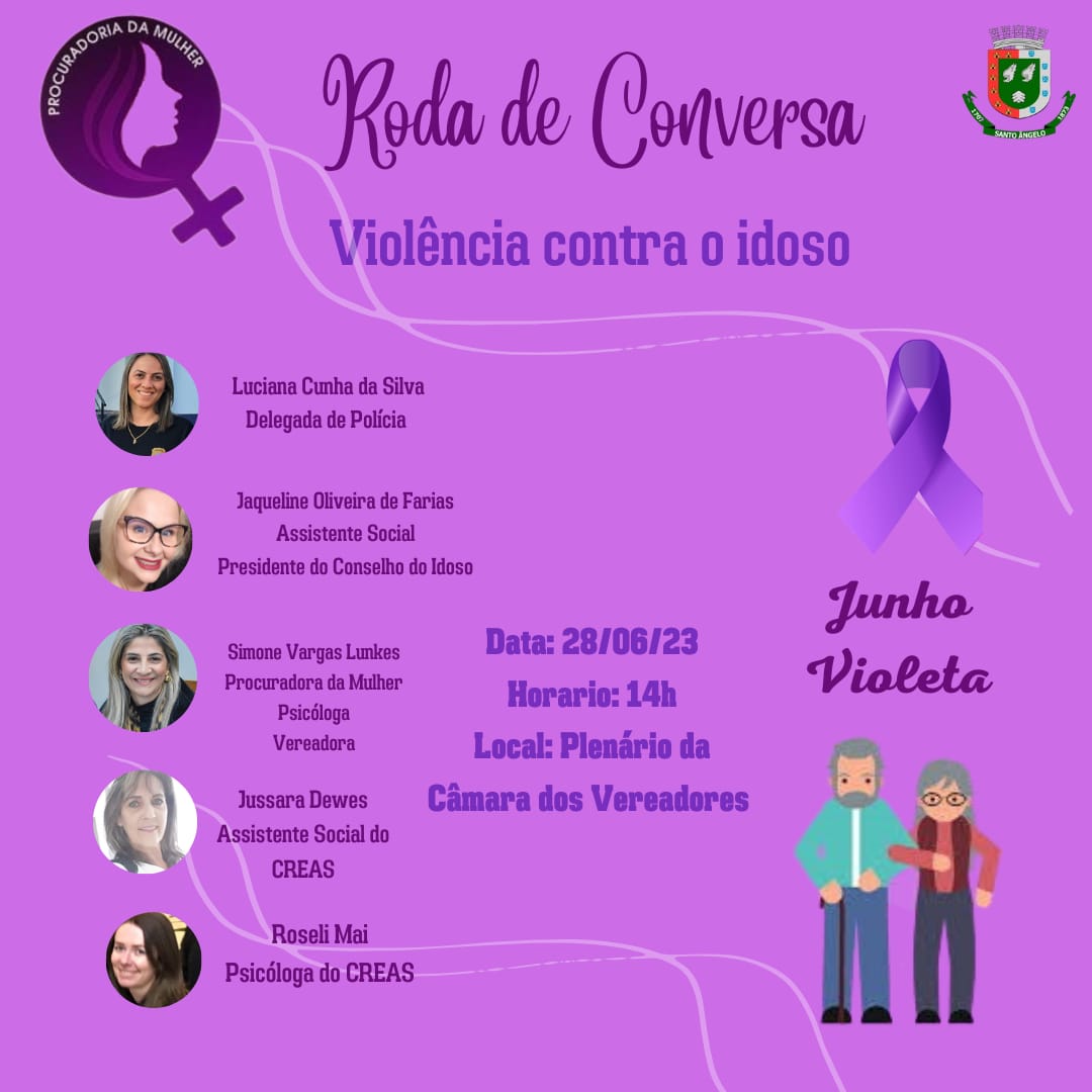Câmara de Vereadores  juntamente com a Procuradoria da Mulher convida para a "Roda de Conversa"
