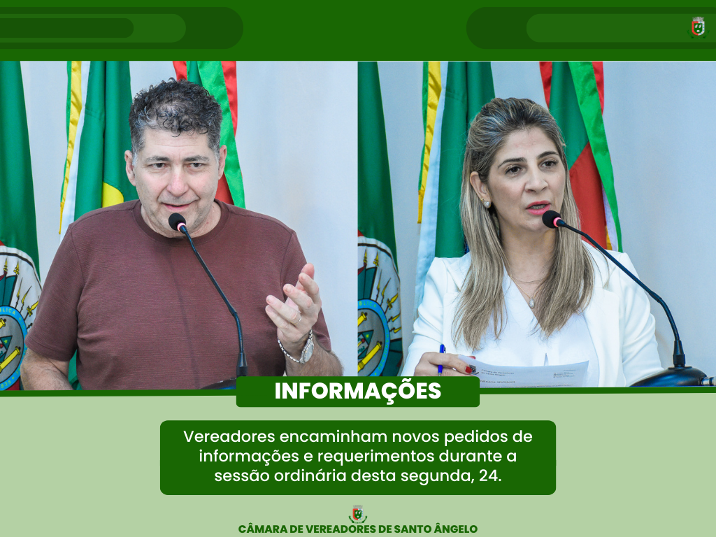 Vereadores apresentam pedidos de informação durante a Sessão Ordinária da última segunda-feira