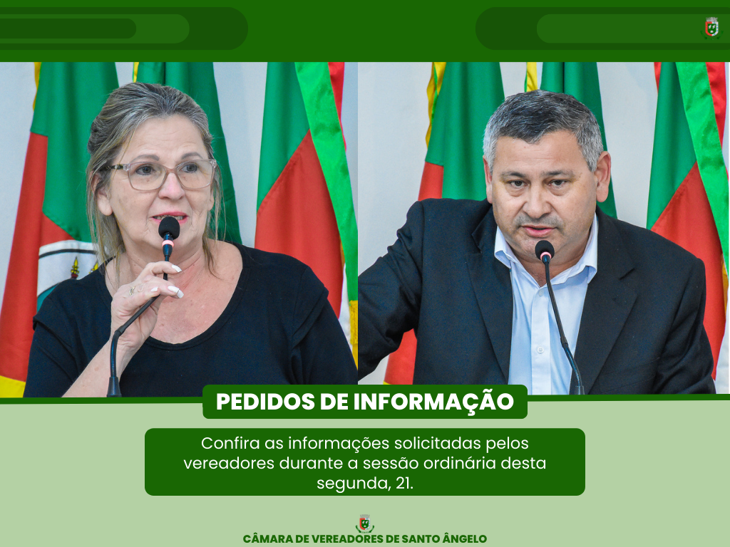 Confira os pedidos de informação aprovados na última segunda-feira