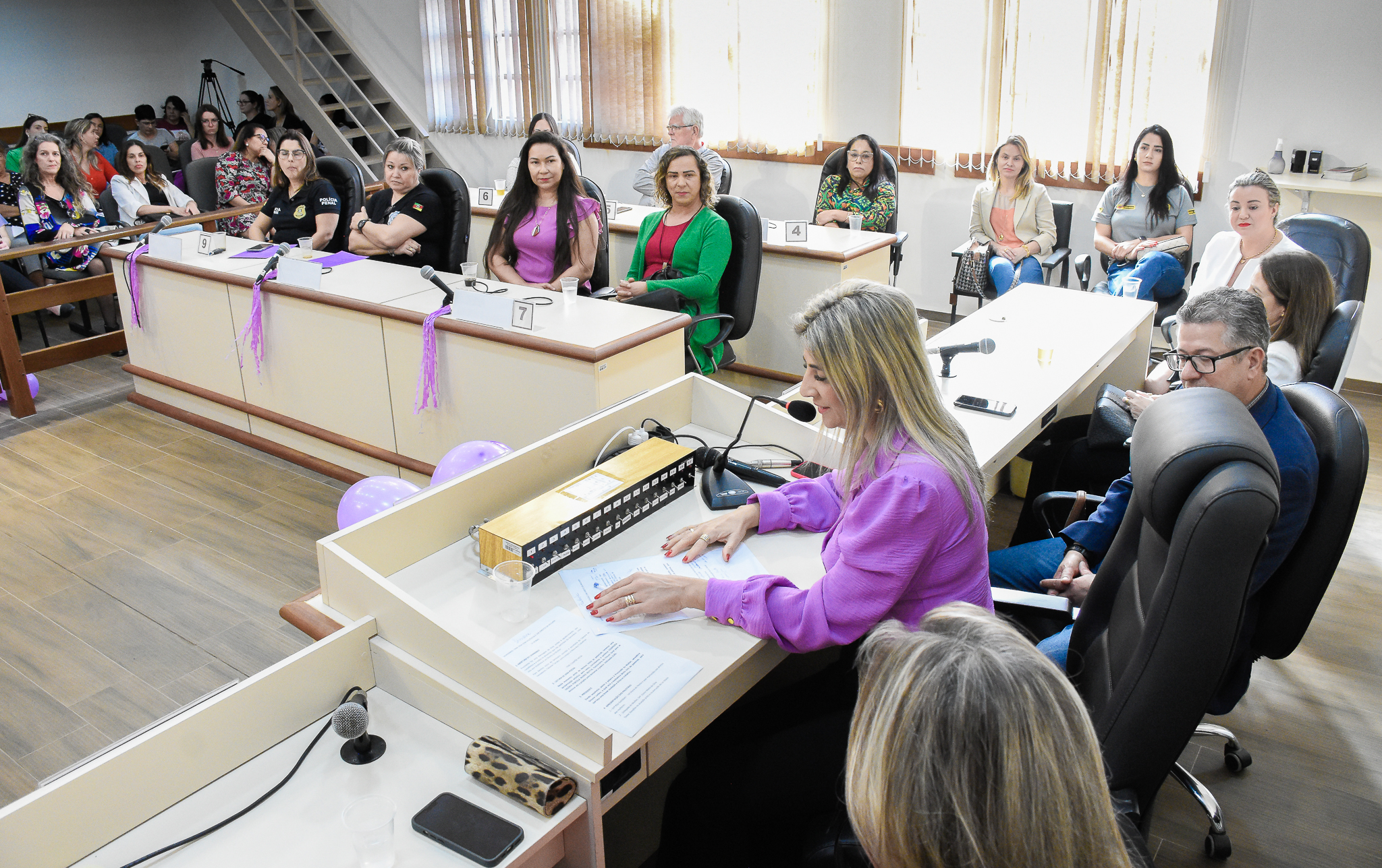 Procuradoria da Mulher através do Poder Legislativo realiza seminário sobre a campanha Agosto Lilás
