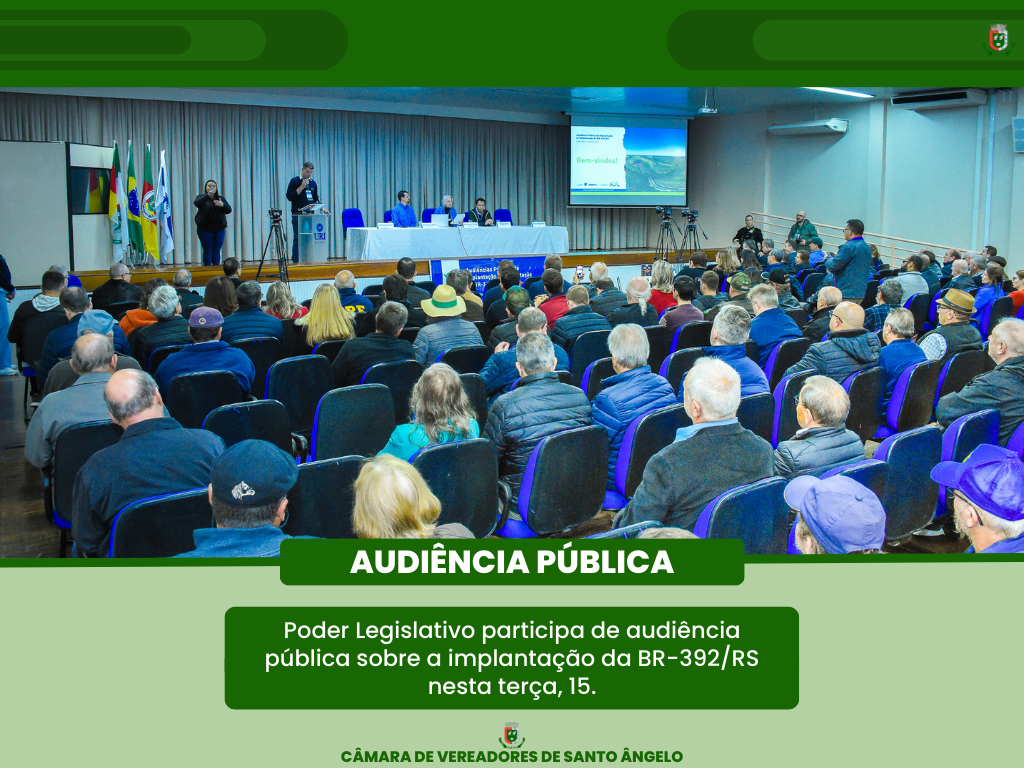 Legislativo santo-angelense se faz presente na audiência pública sobre a BR-392/RS