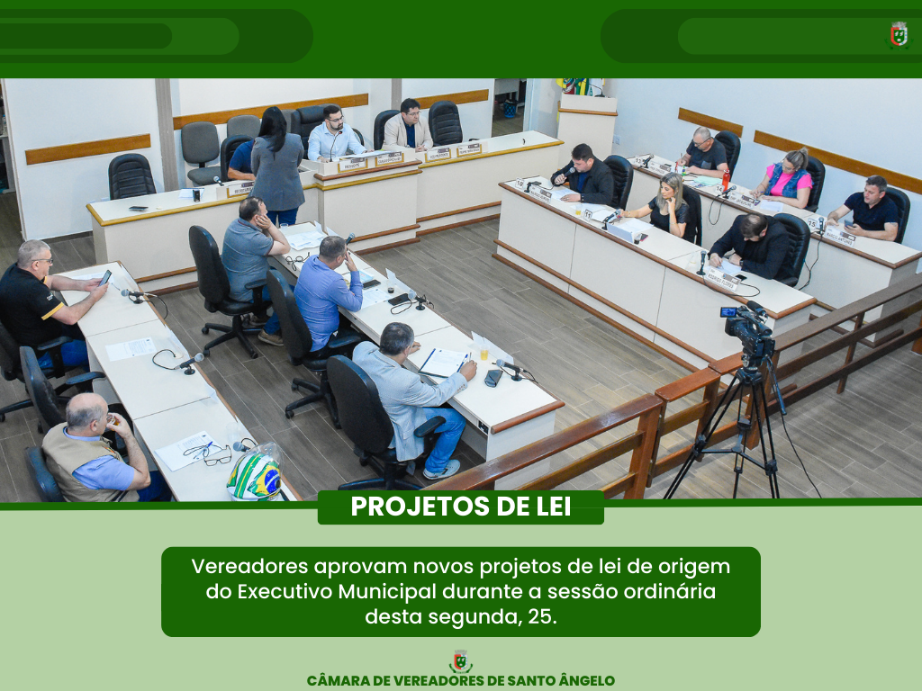 Aprovados dois Projetos de Lei durante a Sessão Ordinária da última segunda-feira