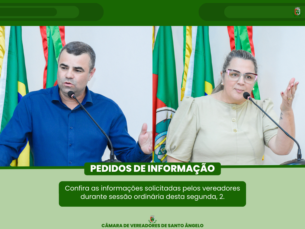 Dois Pedidos de Informações foram deliberados durante a Sessão Ordinária da última segunda-feira