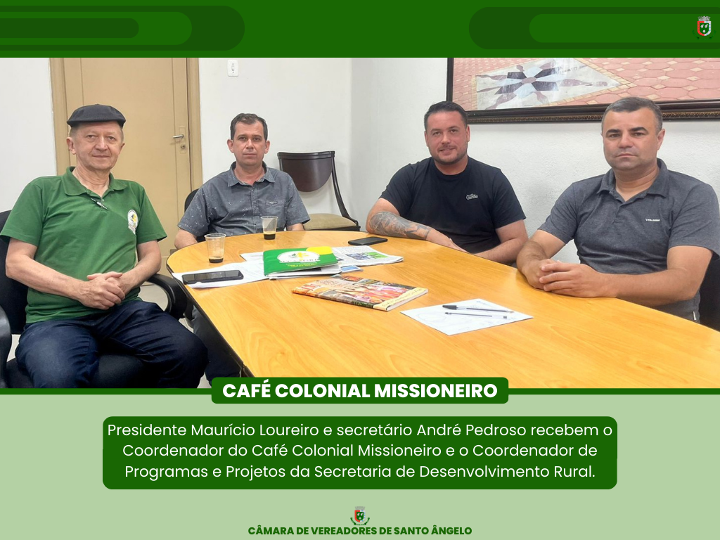 Legislativo recebeu integrantes da diretoria do projeto Café Colonial Missioneiro