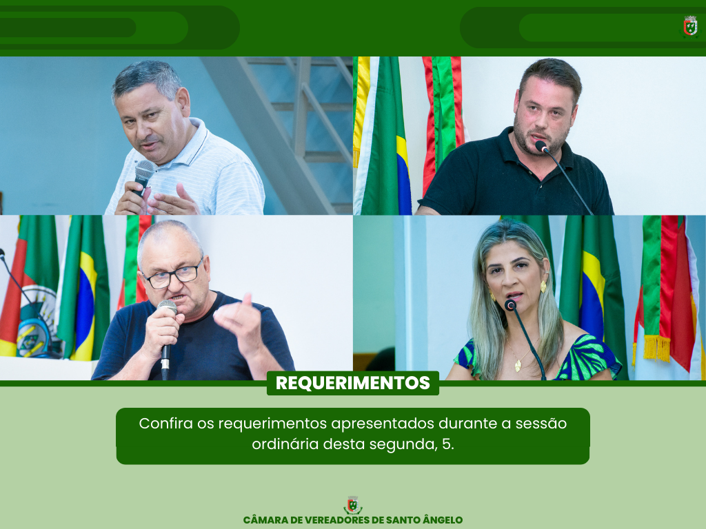 Confira os requerimentos aprovados durante a Sessão da última segunda-feira