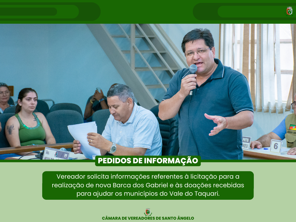 Confira os Pedidos de Informação e a Moção aprovados na última segunda-feira