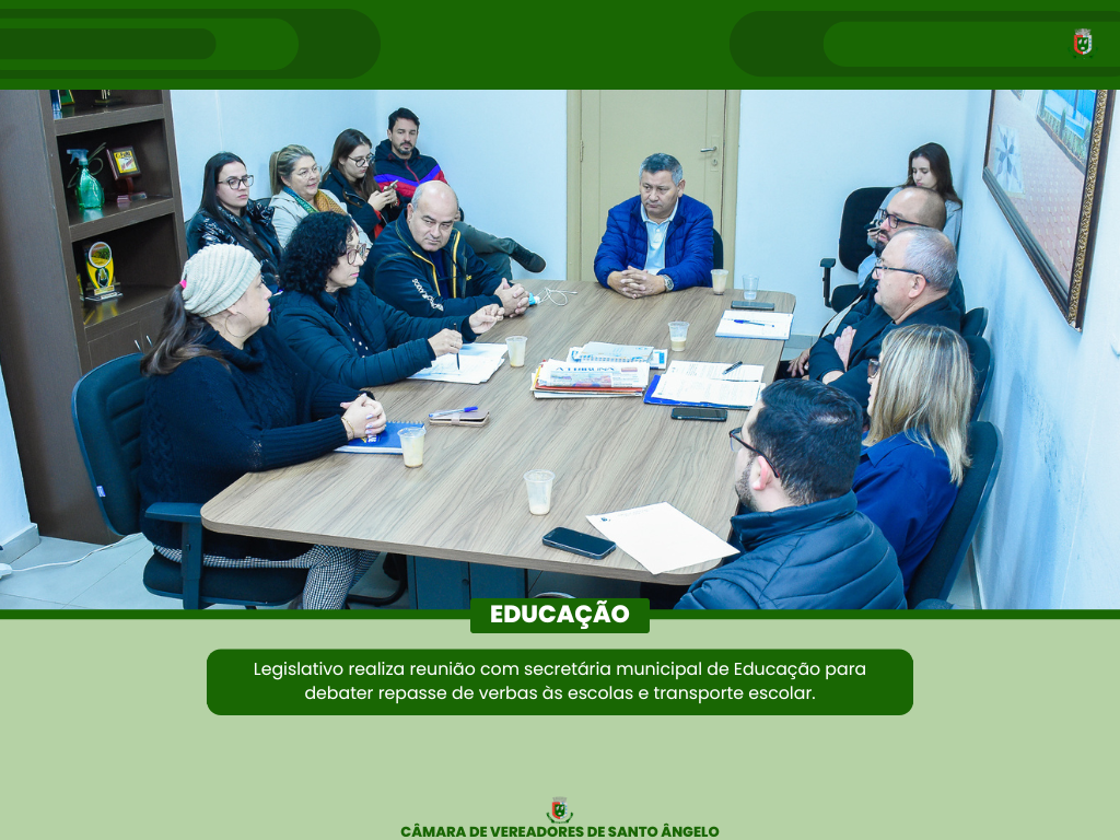 Vereadores reúnem-se com representantes da secretaria municipal de educação
