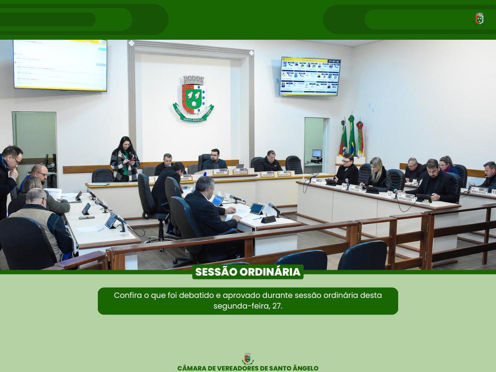 Legislativo aprova novos projetos de lei pedidos de informação e moções