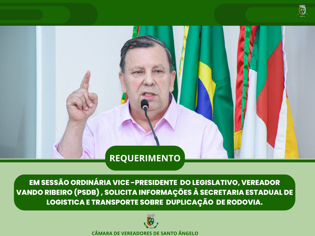 Aprovado requerimento sobre a duplicação da ERS 344 no trecho Santo Ângelo/Santa Rosa