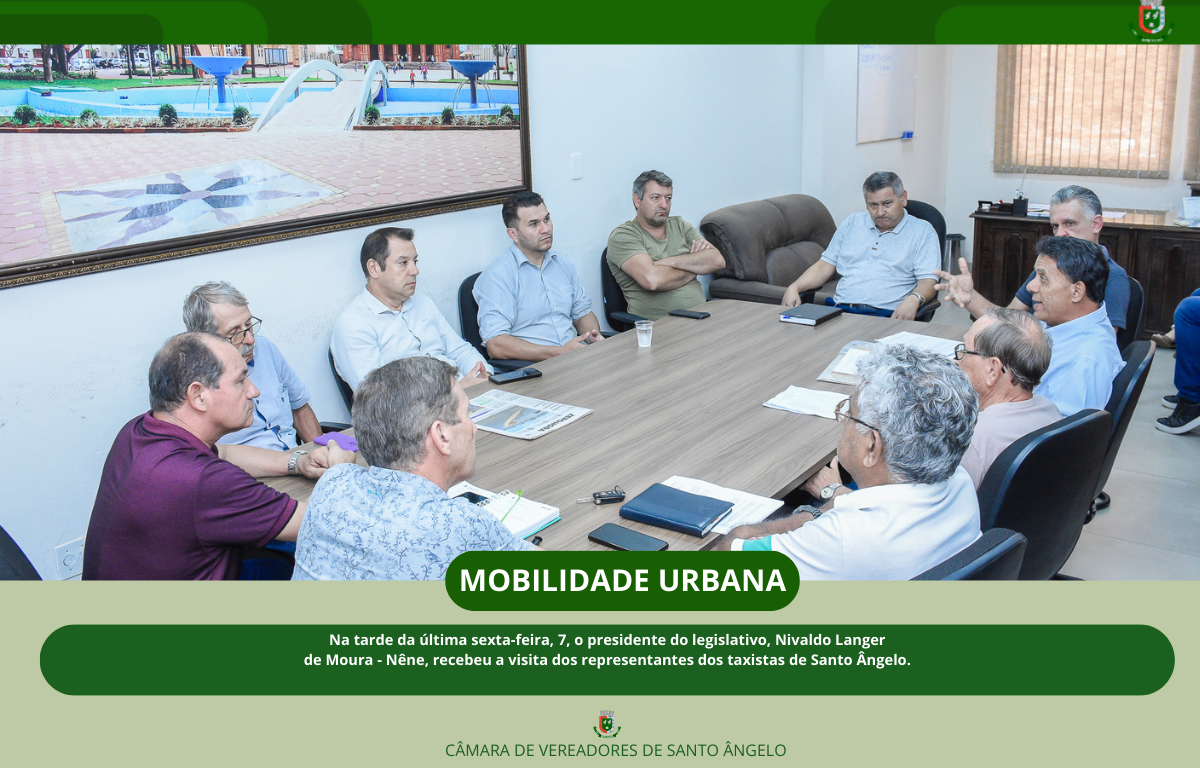 Legislativo recebe a visita de representantes  dos taxistas de Santo Ângelo