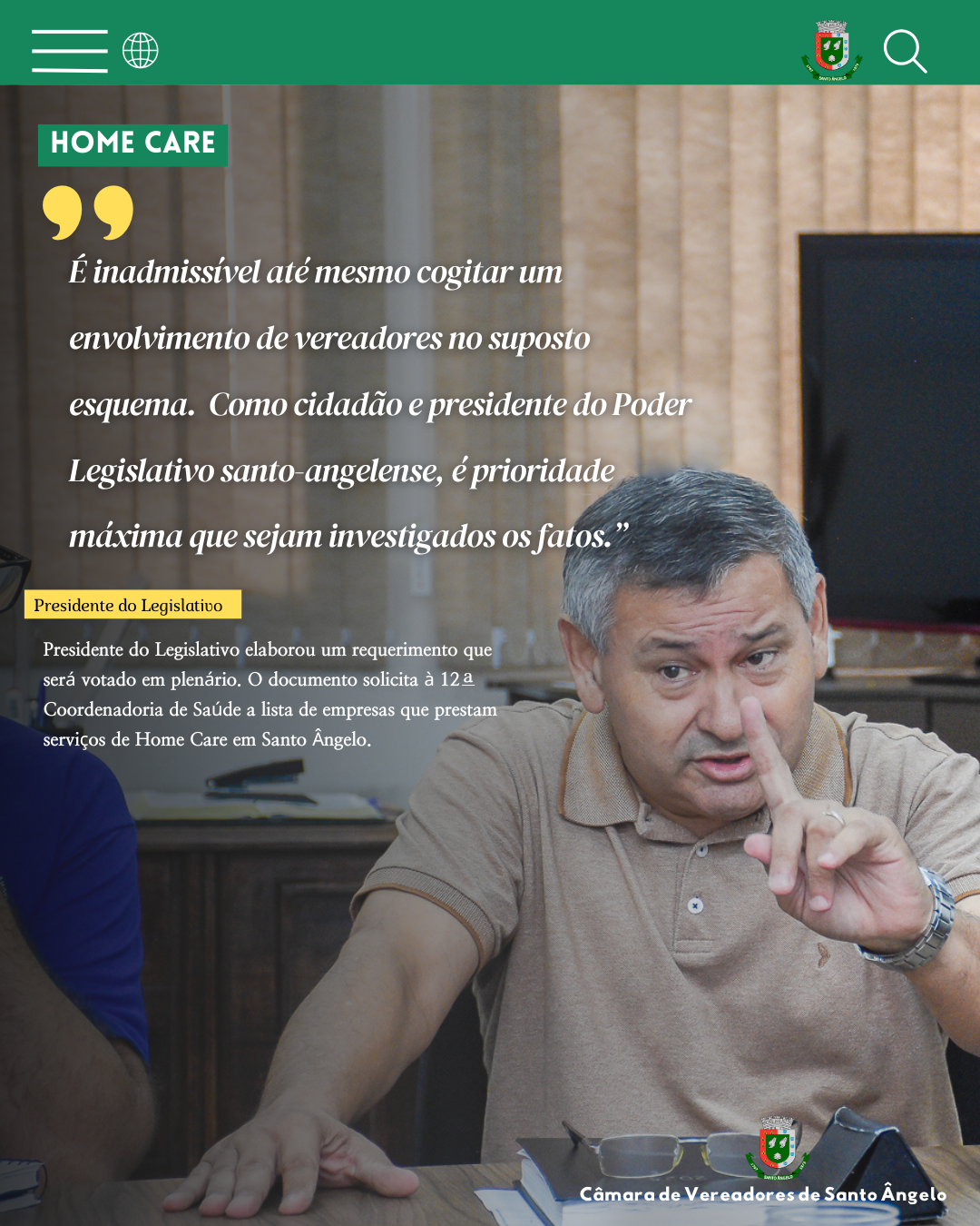 Saúde foi o tema destaque em reunião importante realizada na manhã da última quinta-feira 27 no gabinete da presidência da Câmara 