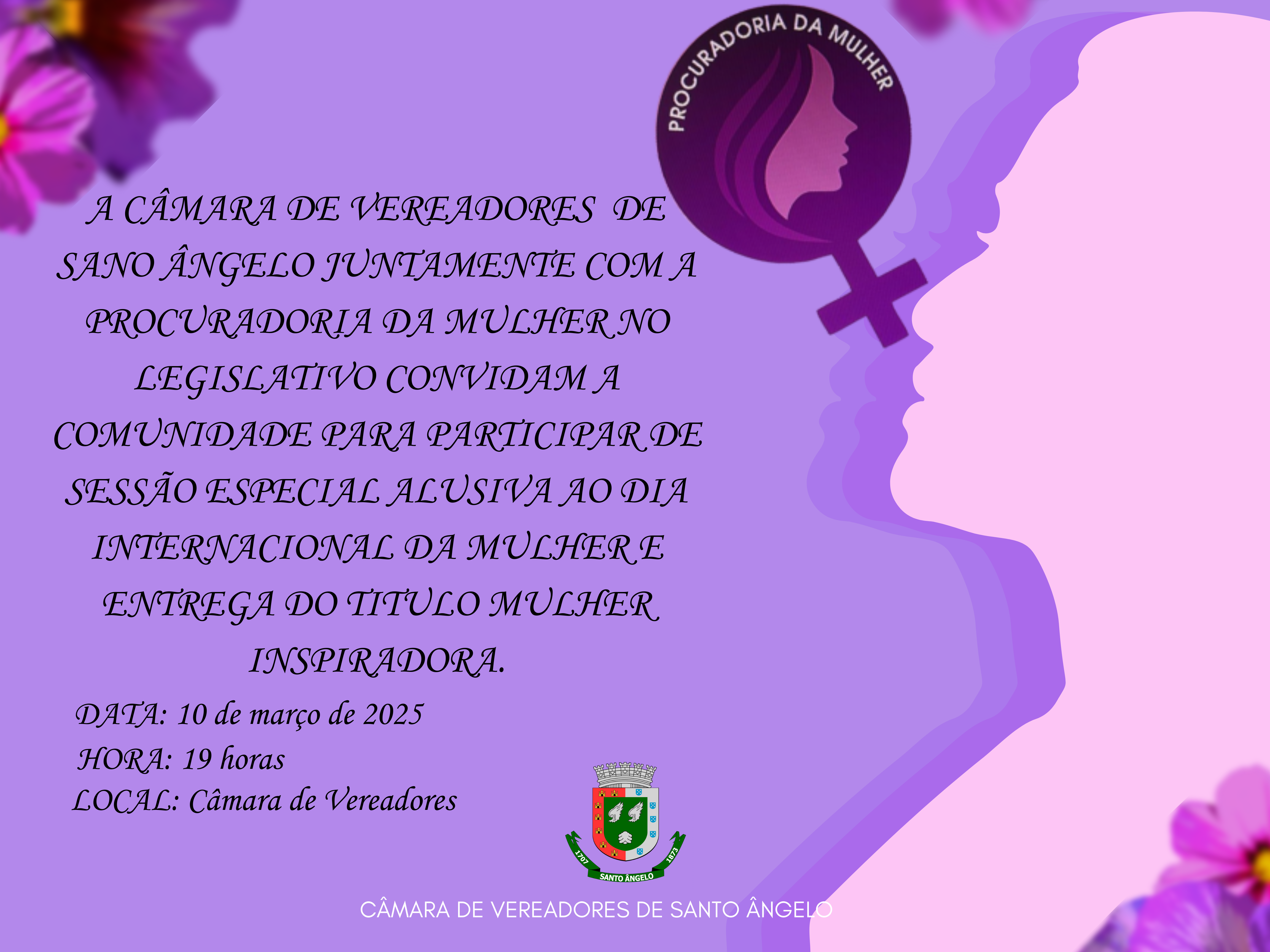 Sessão Especial mulher inspiradora