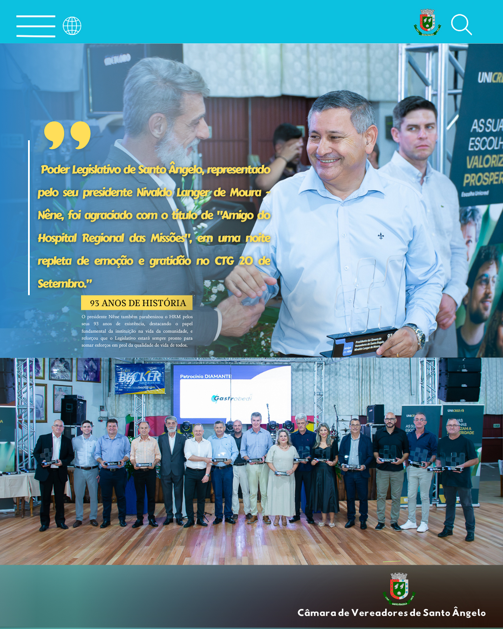 Poder Legislativo é agraciado com o título de "Amigo do Hospital Regional das Missões"