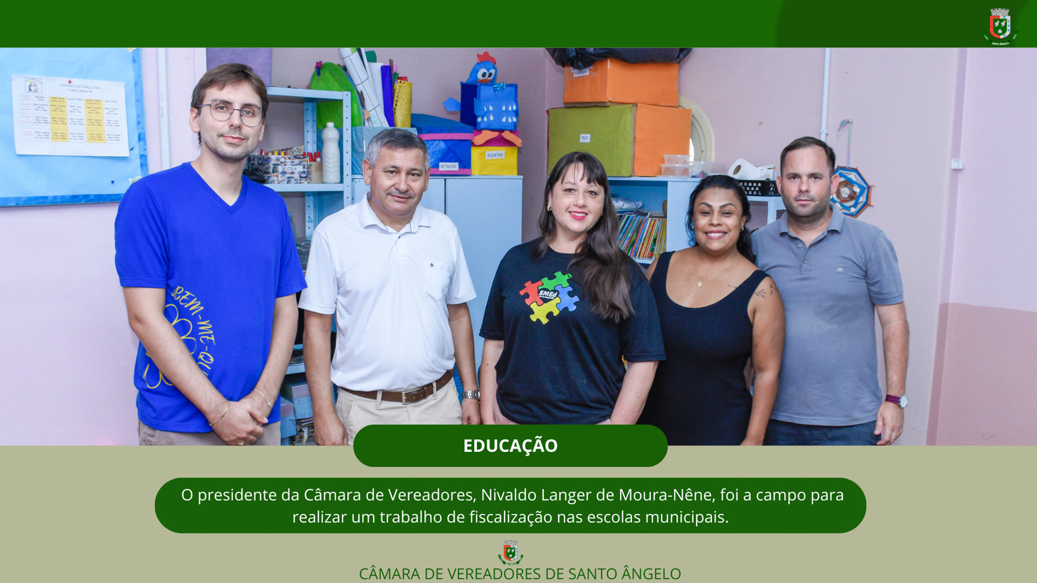 Presidente do Legislativo realiza trabalho de fiscalização em mais uma escola do Município
