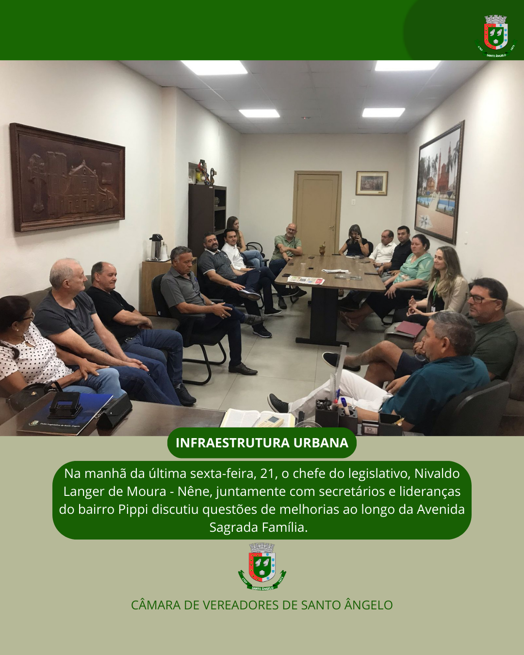 Presidente do Legislativo recebeu no gabinete presidencial representantes da comunidade do bairro Pippi