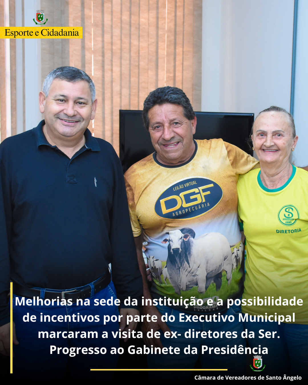 Presidente do Legislativo municipal recebe a visita de ex- diretores da Ser. Progresso 