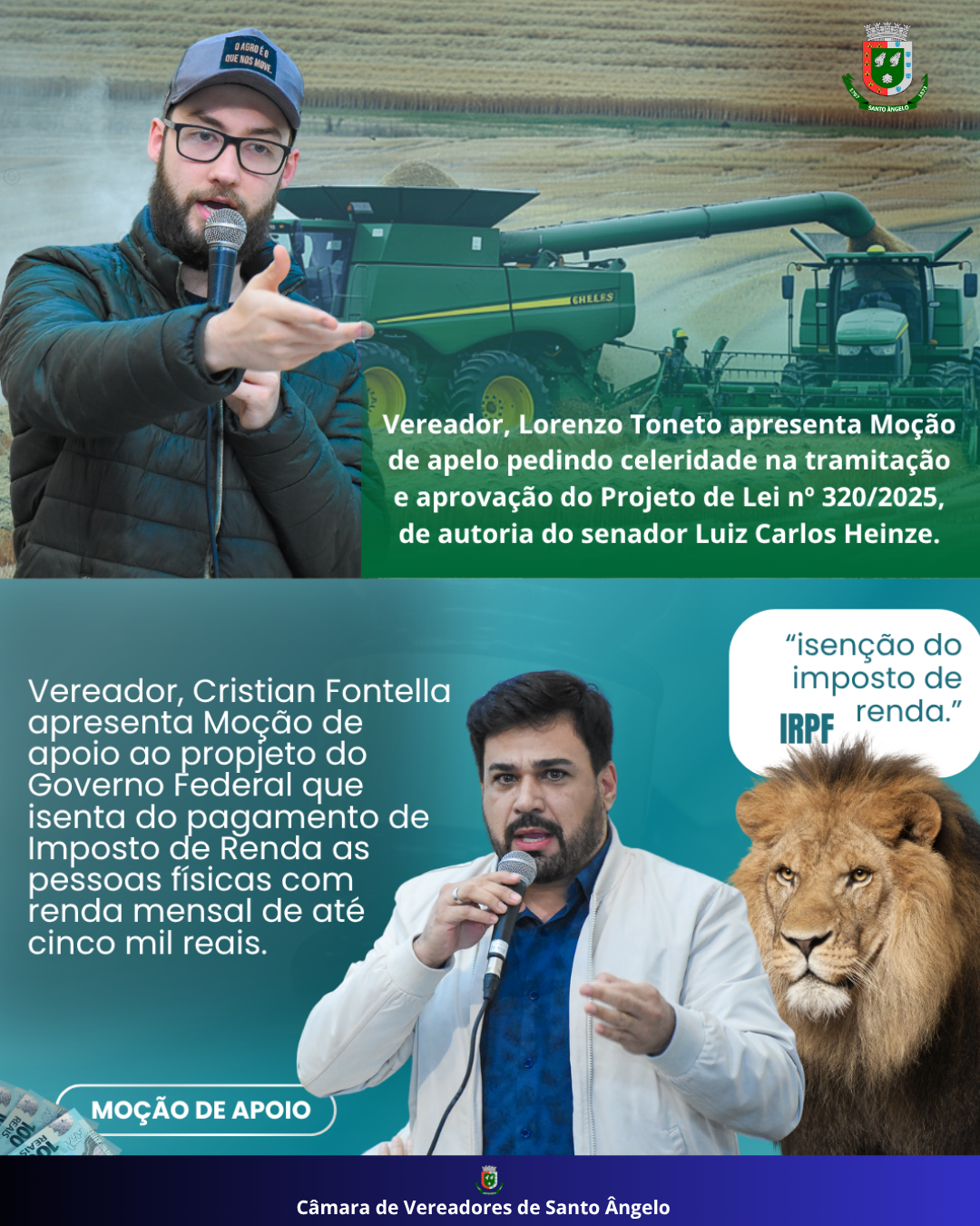 Legislativo aprova moções de apoio e apelo