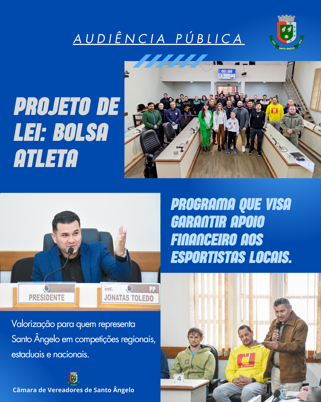 Audiência pública discute Projeto Lei que irá instituir o Bolsa Atleta