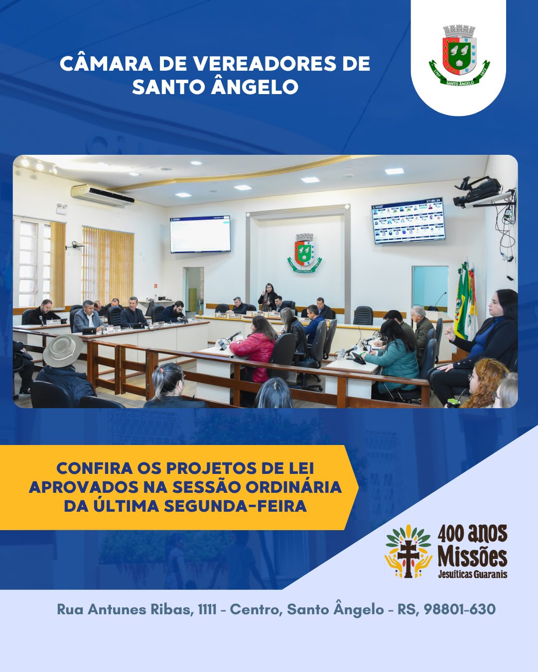 Confira os projetos de Lei aprovados na Sessão Ordinária da última segunda-feira 28