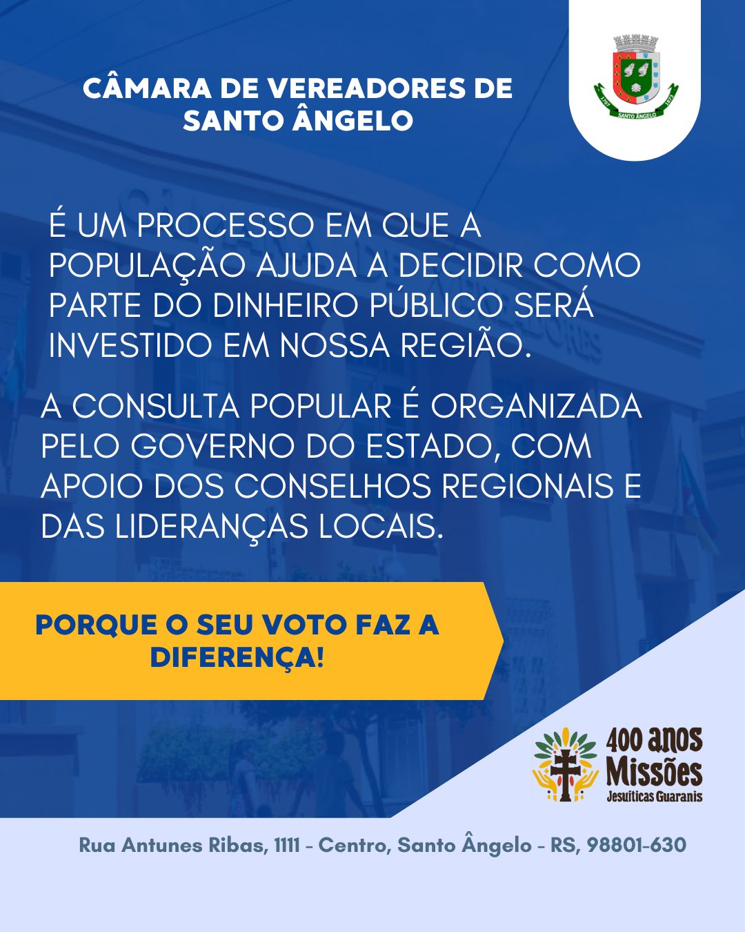 Câmara realiza Assembleia da Consulta Popular 2025 para definir projetos regionais do orçamento estadual