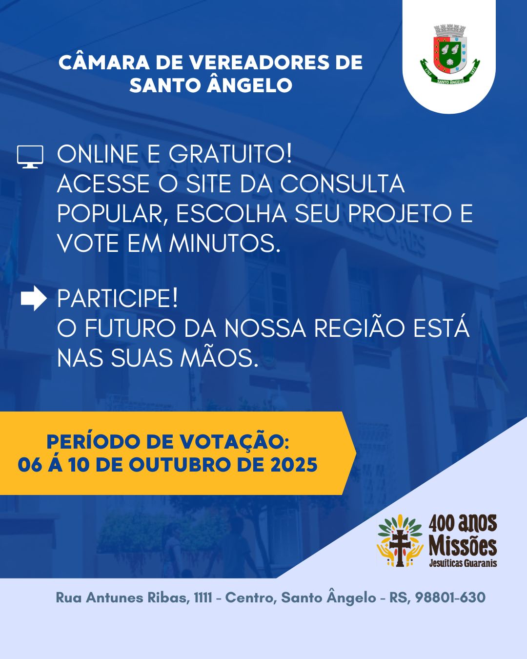 Câmara realiza Assembleia da Consulta Popular 2025 para definir projetos regionais do orçamento estadual