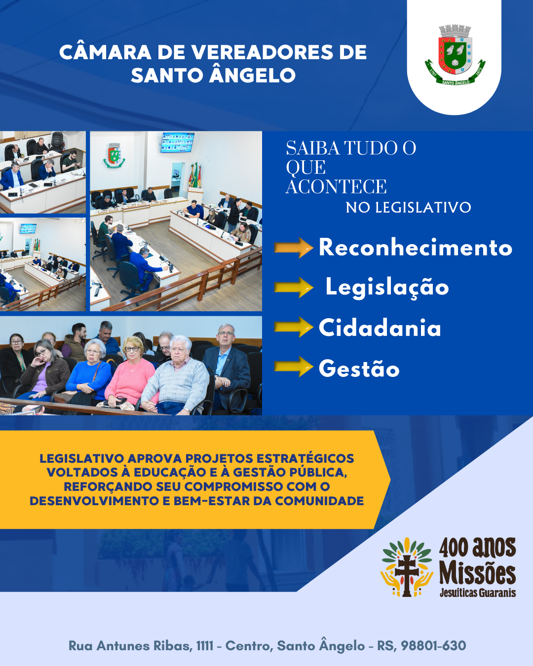 Câmara aprova abertura de crédito especial programa para educadores e moção de aplauso
