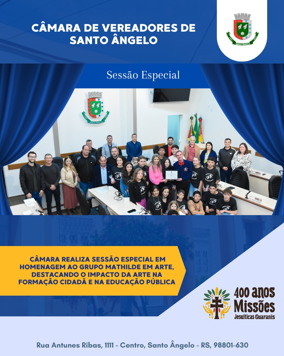 Sessão especial homenageia o grupo Mathilde em Arte