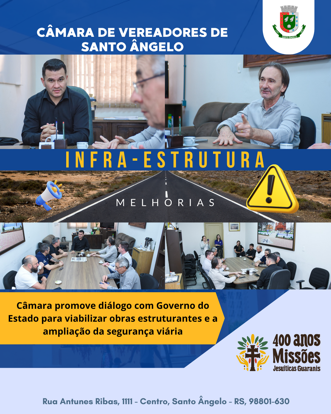 Câmara reafirma papel de articulação política em reunião com secretário de Logística e Transportes