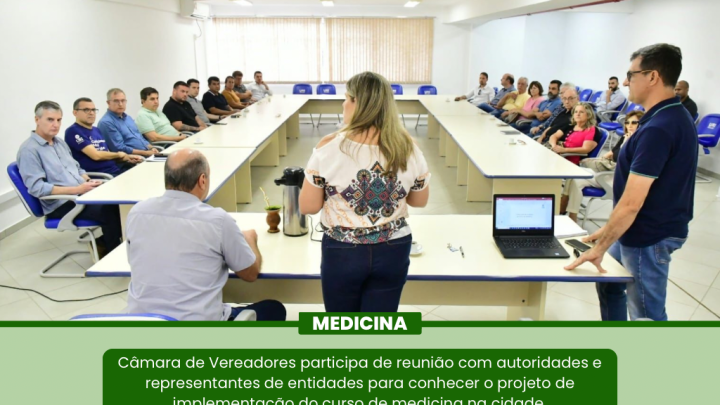 Legislativo Participou de reuni&atilde;o na URI para conhecer o projeto de implementa&ccedil;&atilde;o do curso de medicina