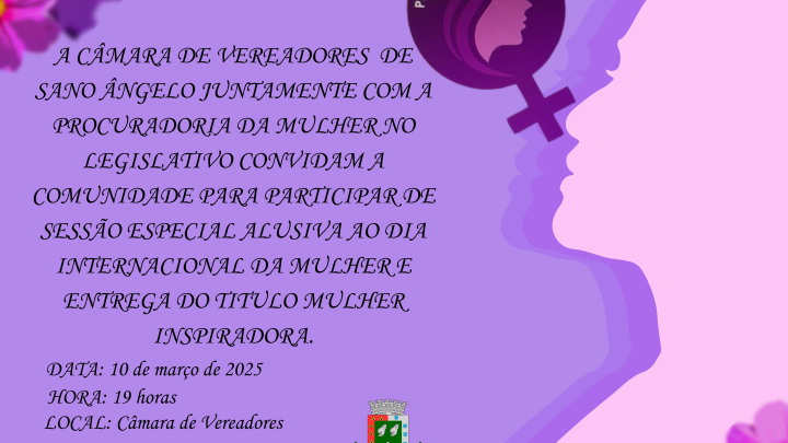 Sess&atilde;o Especial mulher inspiradora