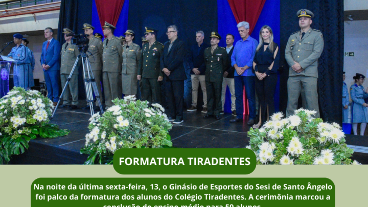 Legislativo prestigia formatura dos alunos do Col&eacute;gio Tiradentes