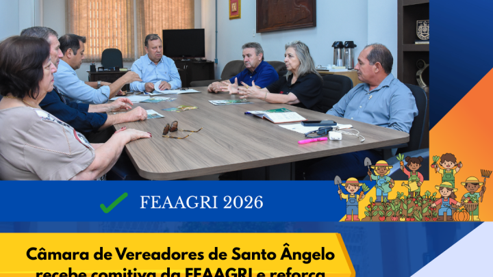 C&acirc;mara de Vereadores de Santo &Acirc;ngelo recebe comitiva da FEAAGRI e refor&ccedil;a apoio institucional para fortalecer agricultura familiar