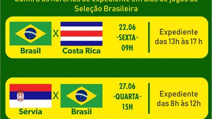Legislativo ter&aacute; hor&aacute;rios diferenciados em dias de jogos da Sele&ccedil;&atilde;o Brasileira