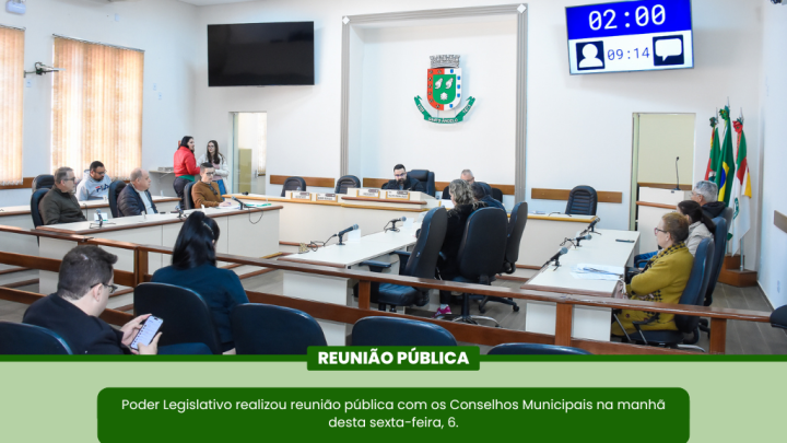  Realizada reuni&atilde;o p&uacute;blica com os Conselhos Municipais para tratar sobre demandas e a&ccedil;&otilde;es desempenhadas