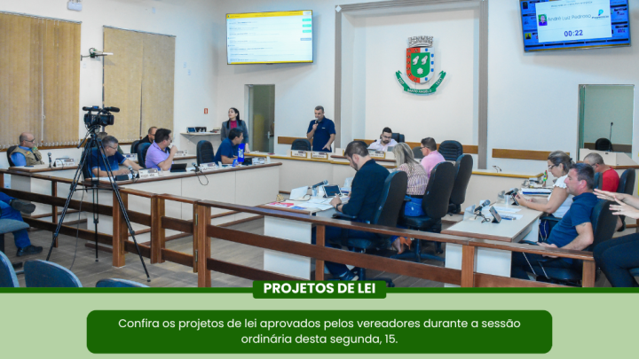 Confira os Projetos de Lei aprovados em Plen&aacute;rio nesta semana