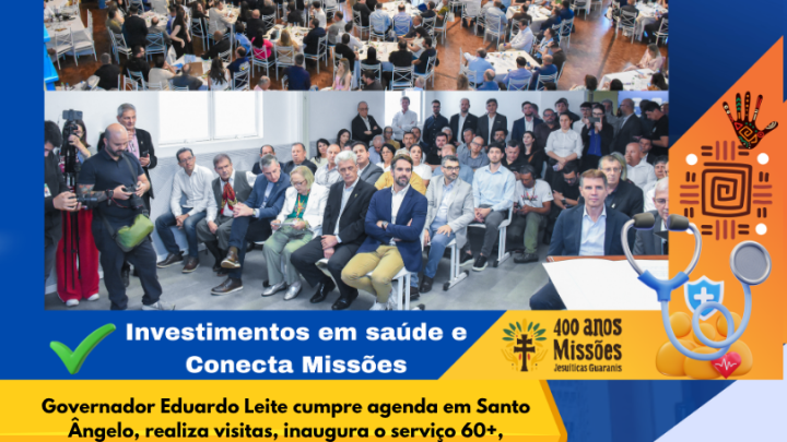 Eduardo Leite cumpre agenda oficial em Santo &Acirc;ngelo e recebe honraria