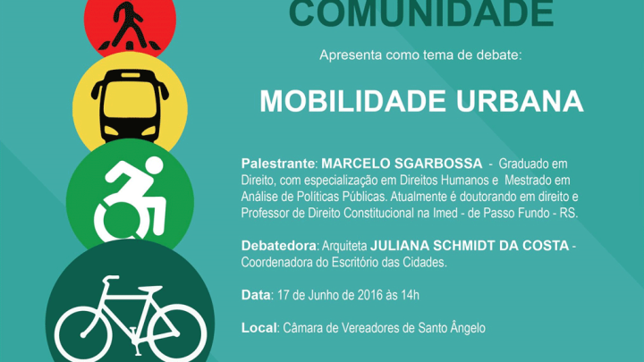 Projeto &ldquo;DI&Aacute;LOGOS COM A COMUNIDADE&rdquo; ter&aacute; como tema Mobilidade Urbana