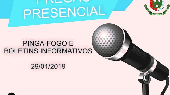 ALTERADA DATA DO PREG&Atilde;O QUE SELECIONAR&Aacute; EMISSORA DE R&Aacute;DIO PARA TRANSMISS&Atilde;O DO &ldquo;PINGA-FOGO&rdquo; E DIVULGA&Ccedil;&Atilde;O DE BOLETINS INFORMATIVOS