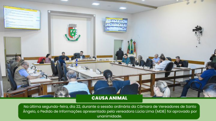 Legislativo aprova Pedido de Informa&ccedil;&atilde;o sobre a causa animal
