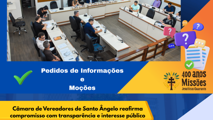 C&acirc;mara aprova pedidos de informa&ccedil;&otilde;es e mo&ccedil;&otilde;es, refor&ccedil;ando transpar&ecirc;ncia e interesse p&uacute;blico
